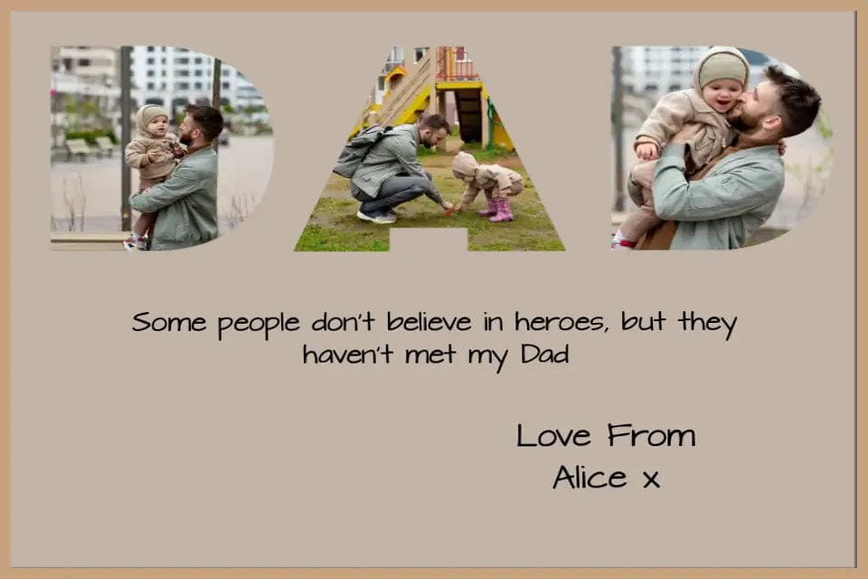 Dad Photo Upload Framed Print